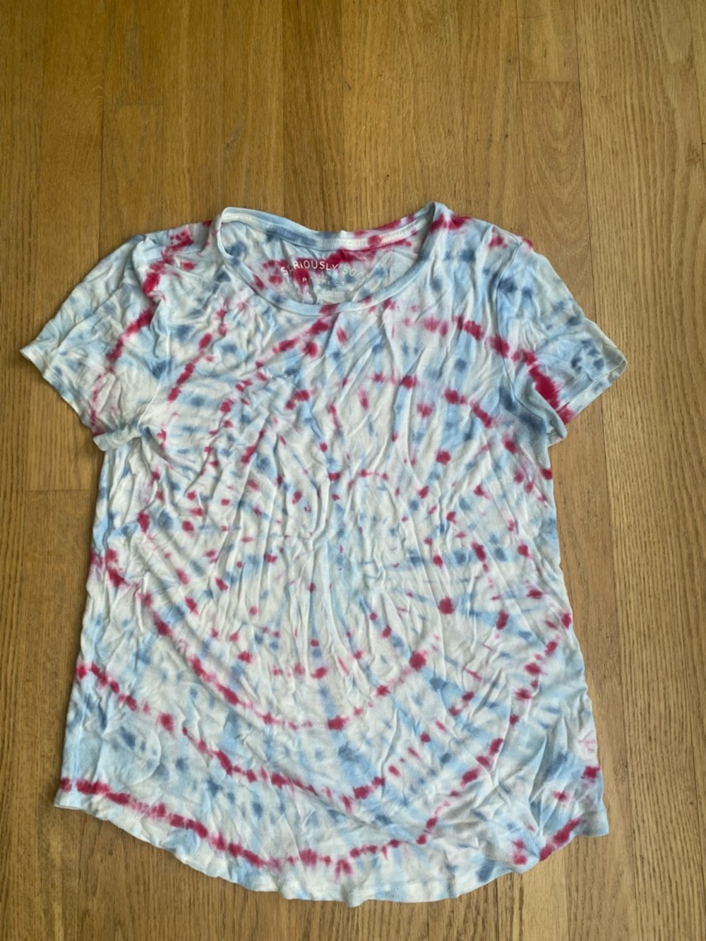 Aero Tie-Dye Short Sleeve Tee in Blue & Pink